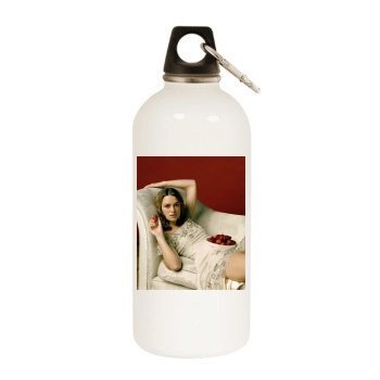 Keira Knightley White Water Bottle With Carabiner