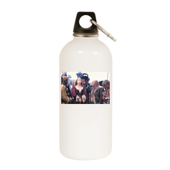 Keira Knightley White Water Bottle With Carabiner