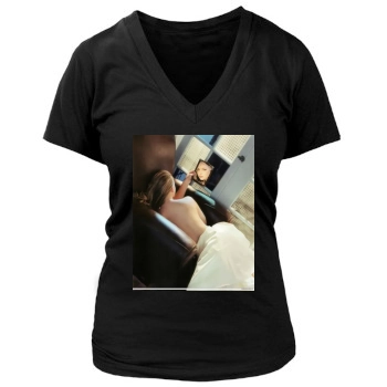 Katherine Heigl Women's Deep V-Neck TShirt