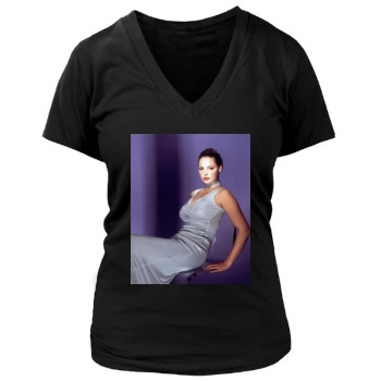 Katherine Heigl Women's Deep V-Neck TShirt