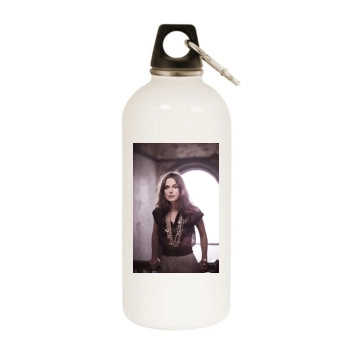 Keira Knightley White Water Bottle With Carabiner