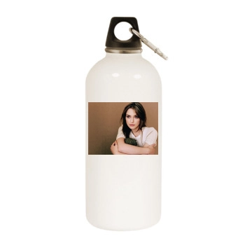 Keira Knightley White Water Bottle With Carabiner