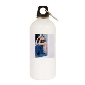 Keira Knightley White Water Bottle With Carabiner