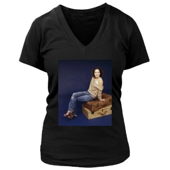 Lena Headey Women's Deep V-Neck TShirt