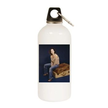 Lena Headey White Water Bottle With Carabiner