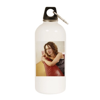 Lena Headey White Water Bottle With Carabiner