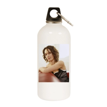 Lena Headey White Water Bottle With Carabiner