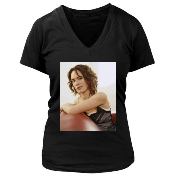 Lena Headey Women's Deep V-Neck TShirt