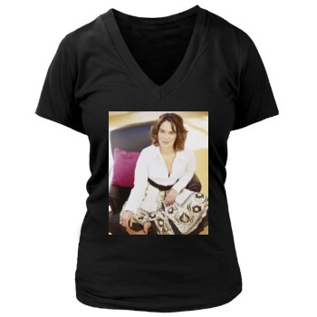 Lena Headey Women's Deep V-Neck TShirt