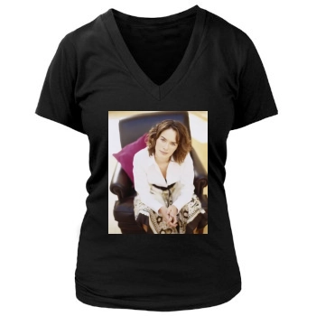 Lena Headey Women's Deep V-Neck TShirt