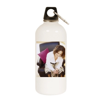 Lena Headey White Water Bottle With Carabiner