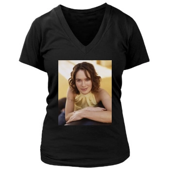 Lena Headey Women's Deep V-Neck TShirt