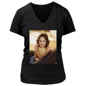 Lena Headey Women's Deep V-Neck TShirt