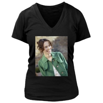 Lena Headey Women's Deep V-Neck TShirt