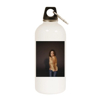 Lena Headey White Water Bottle With Carabiner