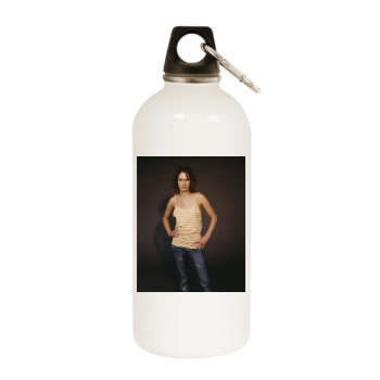 Lena Headey White Water Bottle With Carabiner