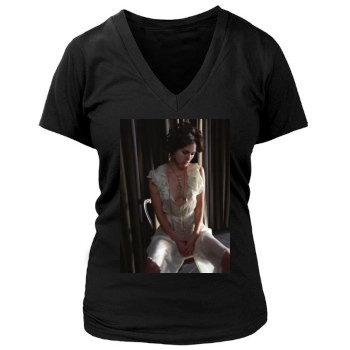 Lena Headey Women's Deep V-Neck TShirt