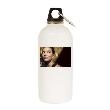 Eva Longoria White Water Bottle With Carabiner