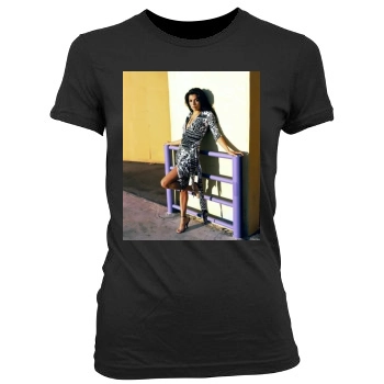 Eva Longoria Women's Junior Cut Crewneck T-Shirt