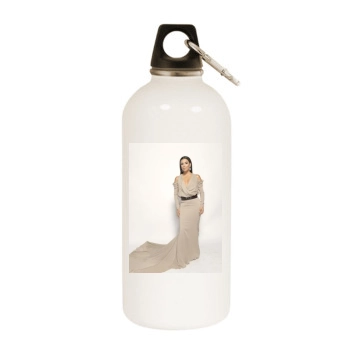 Eva Longoria White Water Bottle With Carabiner