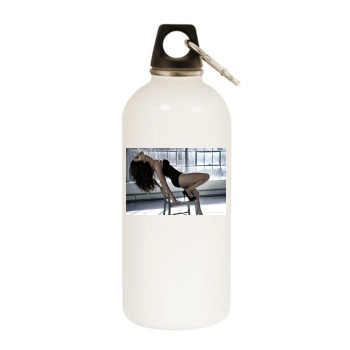 Eva Longoria White Water Bottle With Carabiner