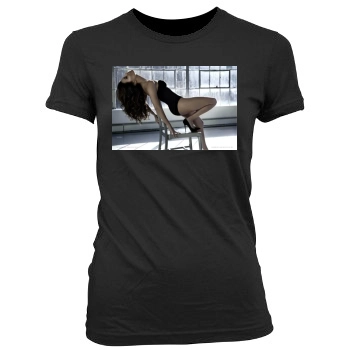 Eva Longoria Women's Junior Cut Crewneck T-Shirt