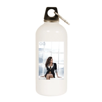 Eva Longoria White Water Bottle With Carabiner