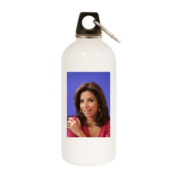 Eva Longoria White Water Bottle With Carabiner