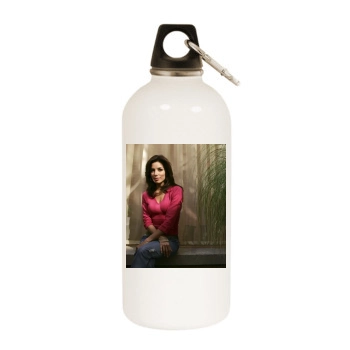 Eva Longoria White Water Bottle With Carabiner