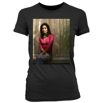 Eva Longoria Women's Junior Cut Crewneck T-Shirt