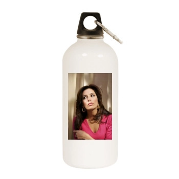 Eva Longoria White Water Bottle With Carabiner