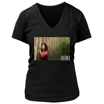 Eva Longoria Women's Deep V-Neck TShirt