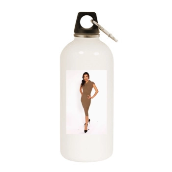 Eva Longoria White Water Bottle With Carabiner