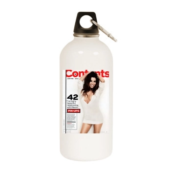 Eva Longoria White Water Bottle With Carabiner