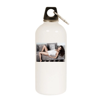 Eva Longoria White Water Bottle With Carabiner