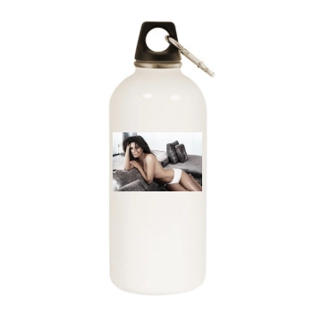 Eva Longoria White Water Bottle With Carabiner