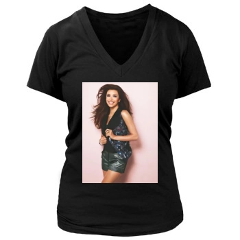 Eva Longoria Women's Deep V-Neck TShirt