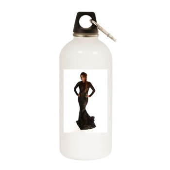 Eva Longoria White Water Bottle With Carabiner