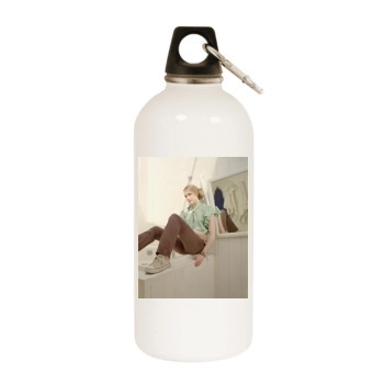 Evan Rachel Wood White Water Bottle With Carabiner