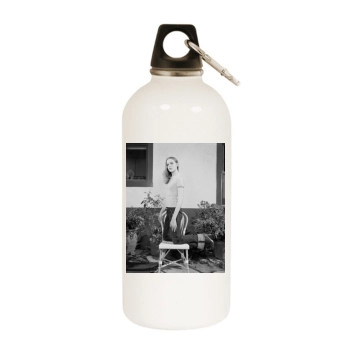 Evan Rachel Wood White Water Bottle With Carabiner