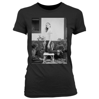 Evan Rachel Wood Women's Junior Cut Crewneck T-Shirt