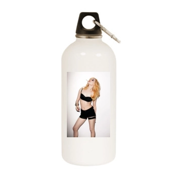 Evan Rachel Wood White Water Bottle With Carabiner