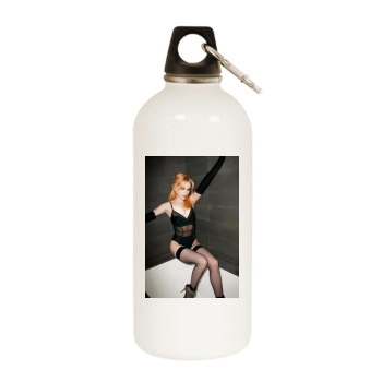 Evan Rachel Wood White Water Bottle With Carabiner