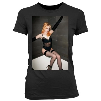 Evan Rachel Wood Women's Junior Cut Crewneck T-Shirt