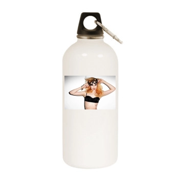 Evan Rachel Wood White Water Bottle With Carabiner