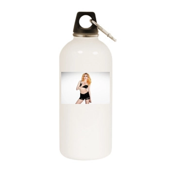 Evan Rachel Wood White Water Bottle With Carabiner