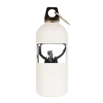 Evan Rachel Wood White Water Bottle With Carabiner