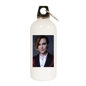 Evan Rachel Wood White Water Bottle With Carabiner