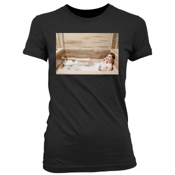 Evan Rachel Wood Women's Junior Cut Crewneck T-Shirt