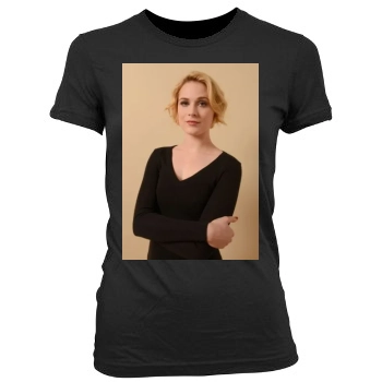 Evan Rachel Wood Women's Junior Cut Crewneck T-Shirt